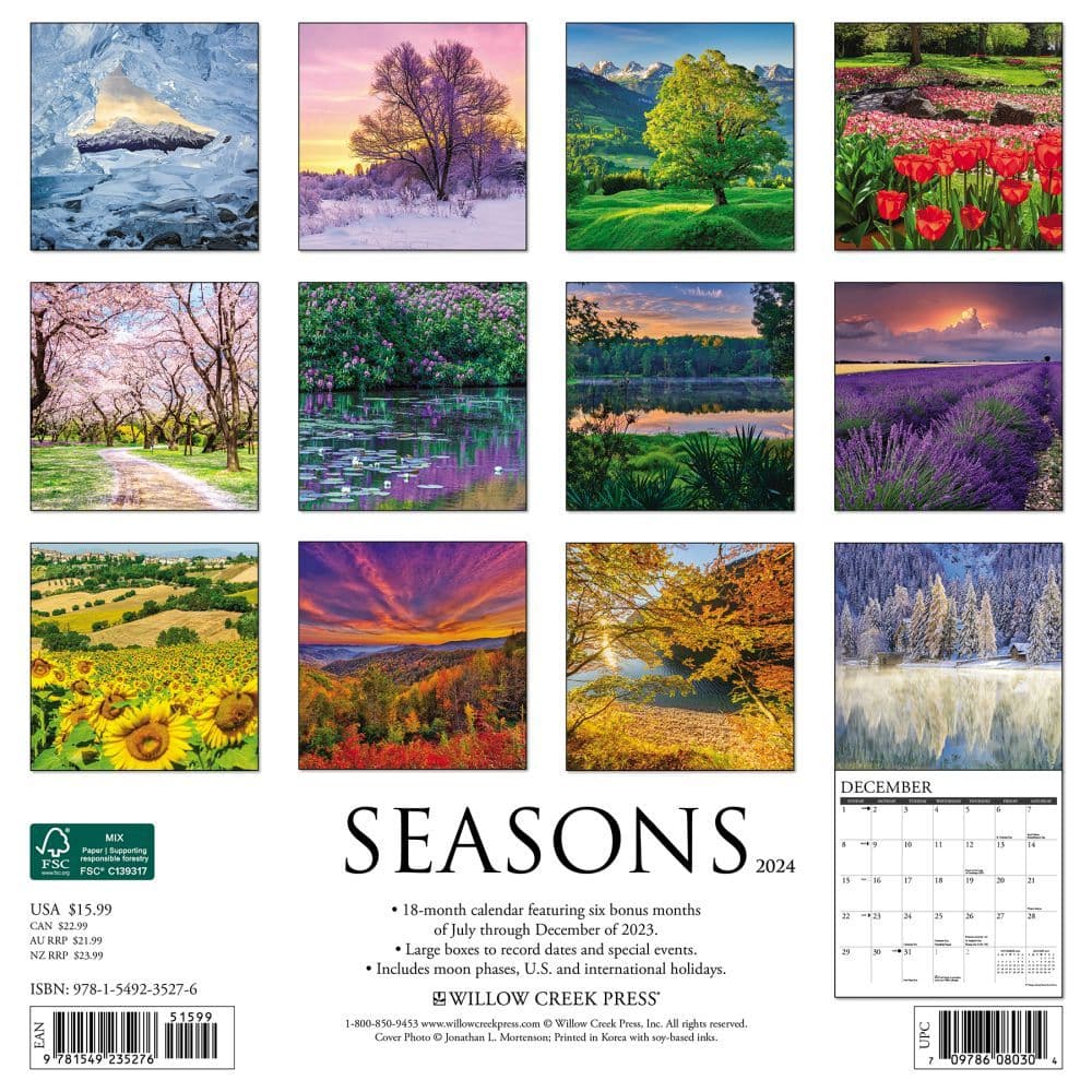 Seasons 2024 Wall Calendar