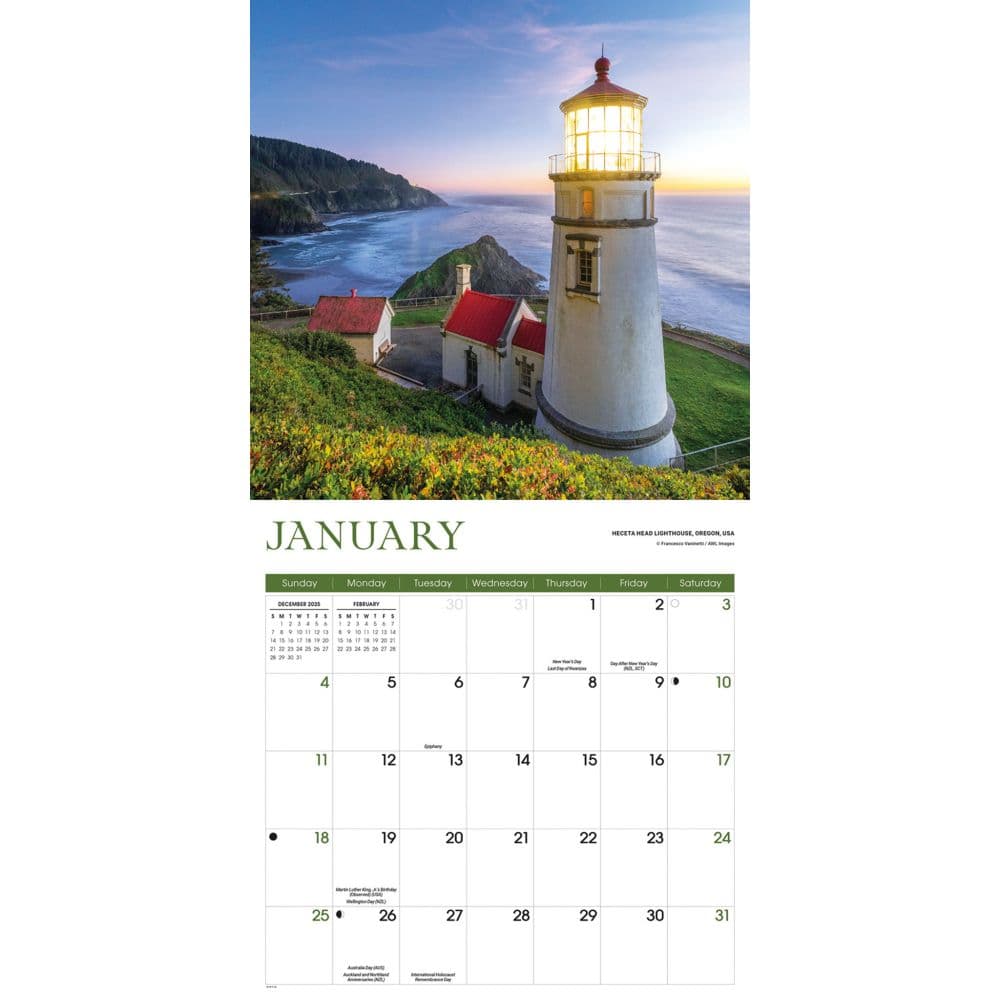 Lighthouses Special Value 2026 Wall Calendar Second Alternate Image