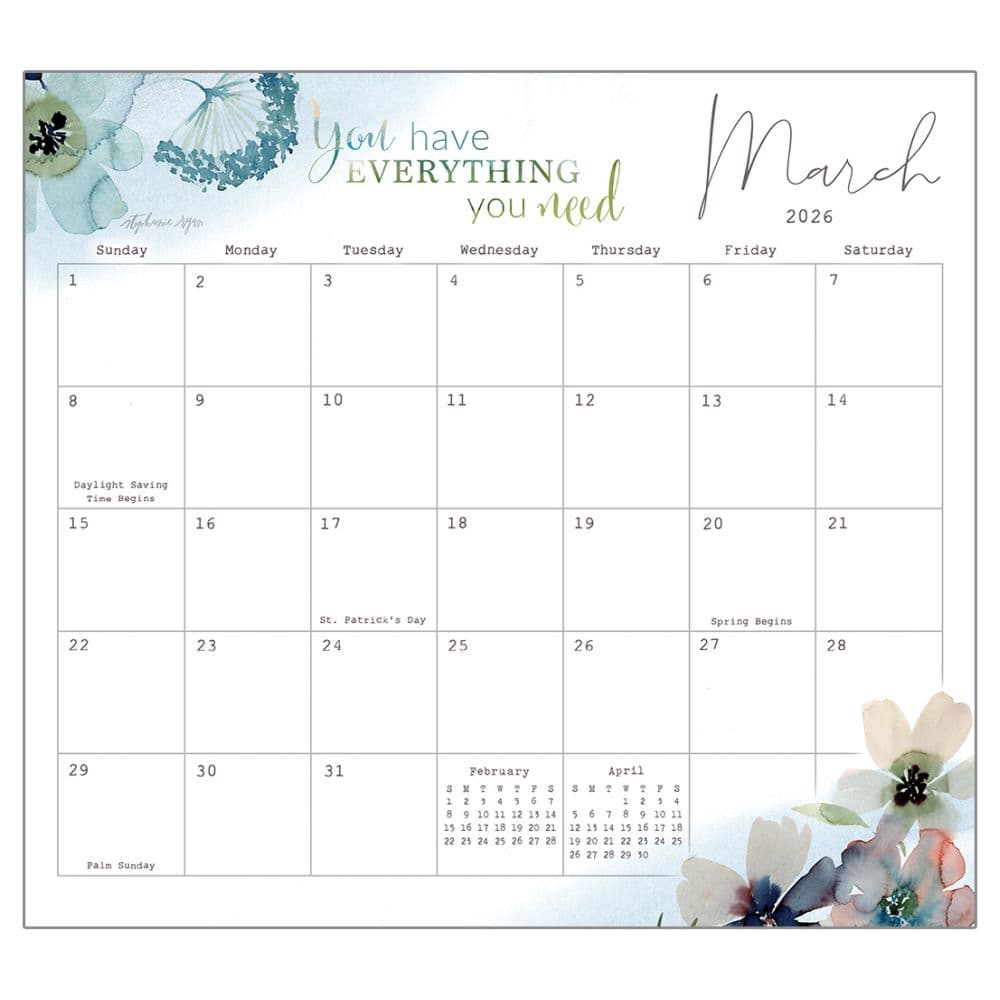 Gratitude by Stephanie Ryan 2026 Magnetic Calendar Main Image