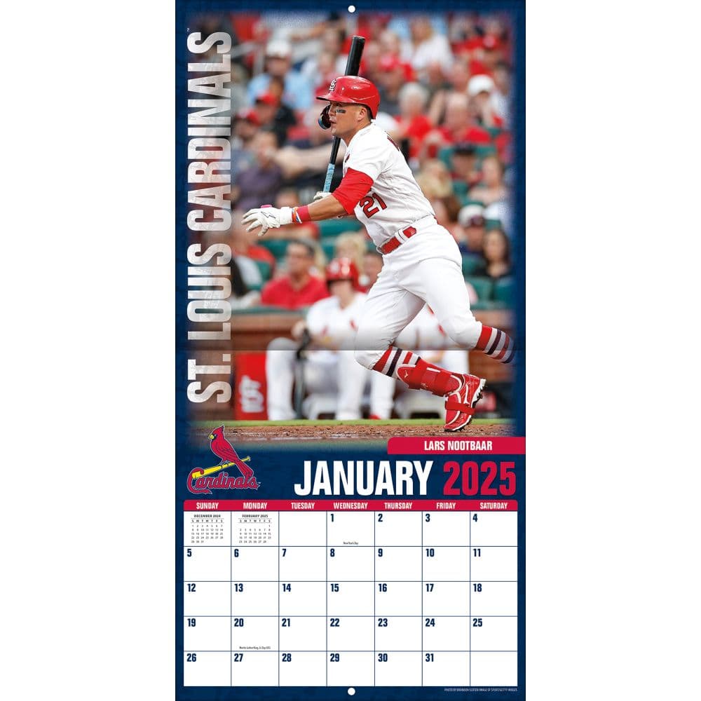 MLB St Louis Cardinals 2025 Mini Wall Calendar Third Alternate Image