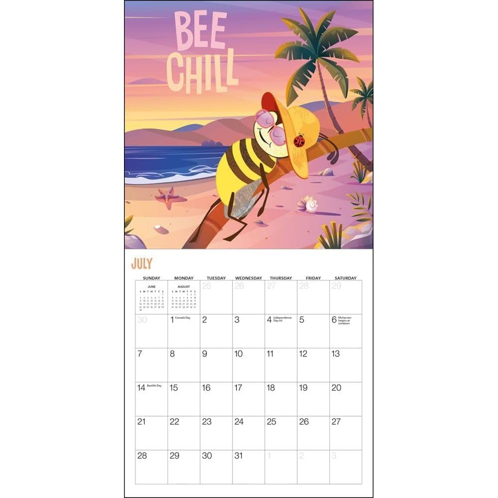 Bee Happy Mini Wall Calendar Third Alternate Image width=&quot;1000&quot; height=&quot;1000&quot;