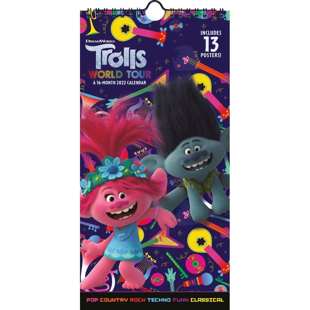 Trolls 2022 Mini Poster Calendar - Calendars.com