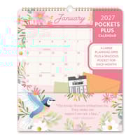 image Birds and Blooms Pockets Plus 2027 Wall Calendar Main Product Image