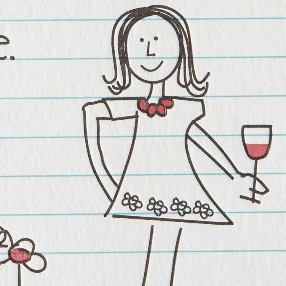 My Mom Like Drinking Wine Mother&#39;s Day Card close up