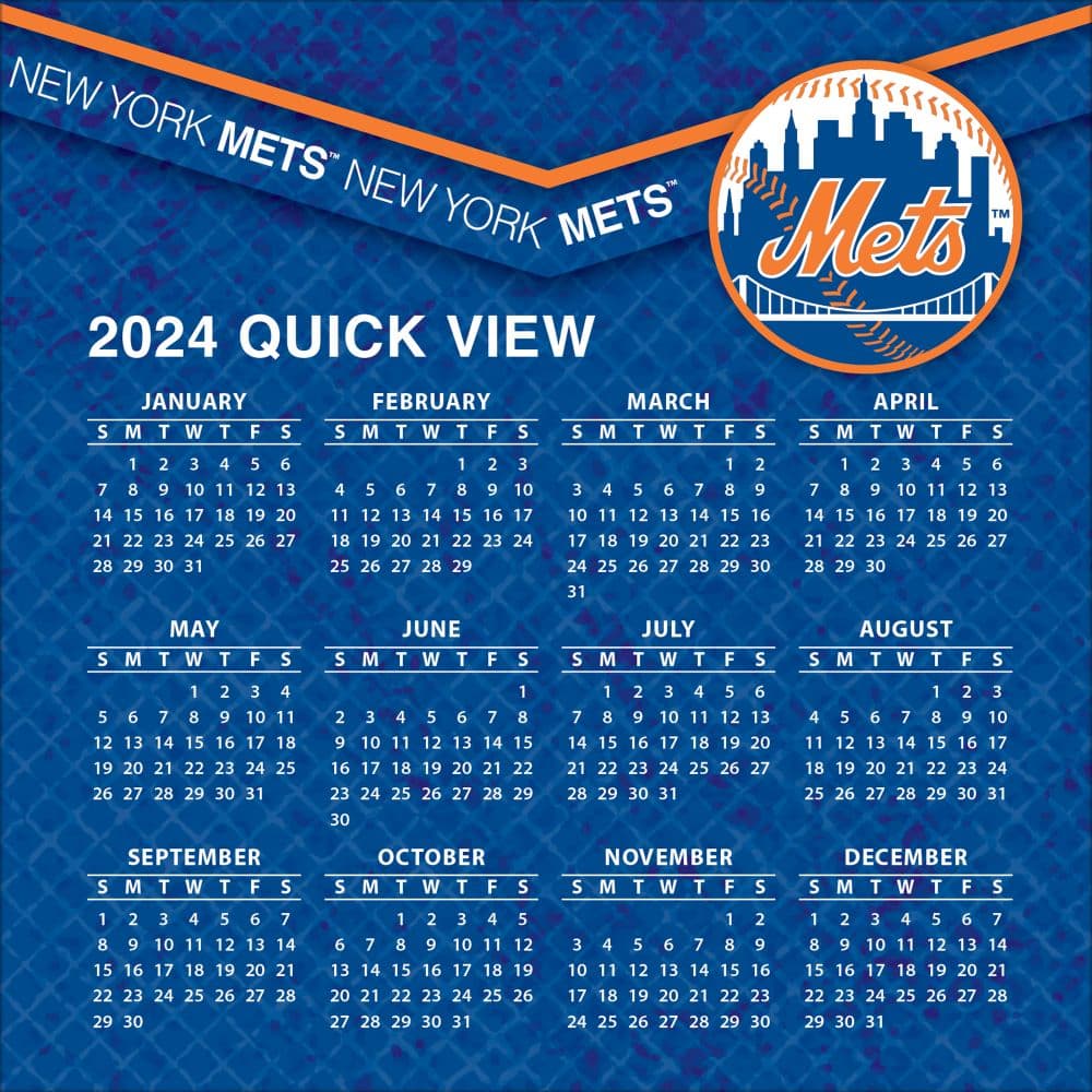 MLB New York Mets 2024 Desk Calendar