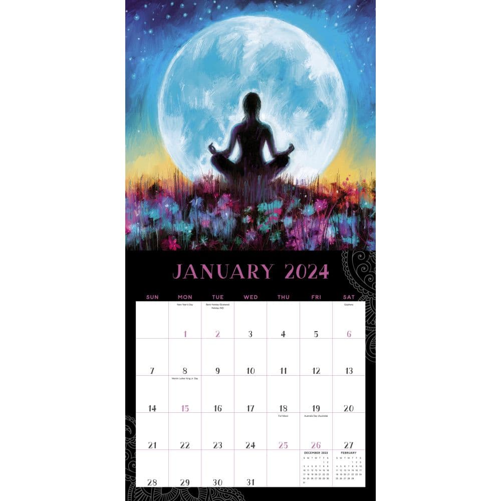 Yoga Silhouettes 2024 Wall Calendar Alternate Image 2