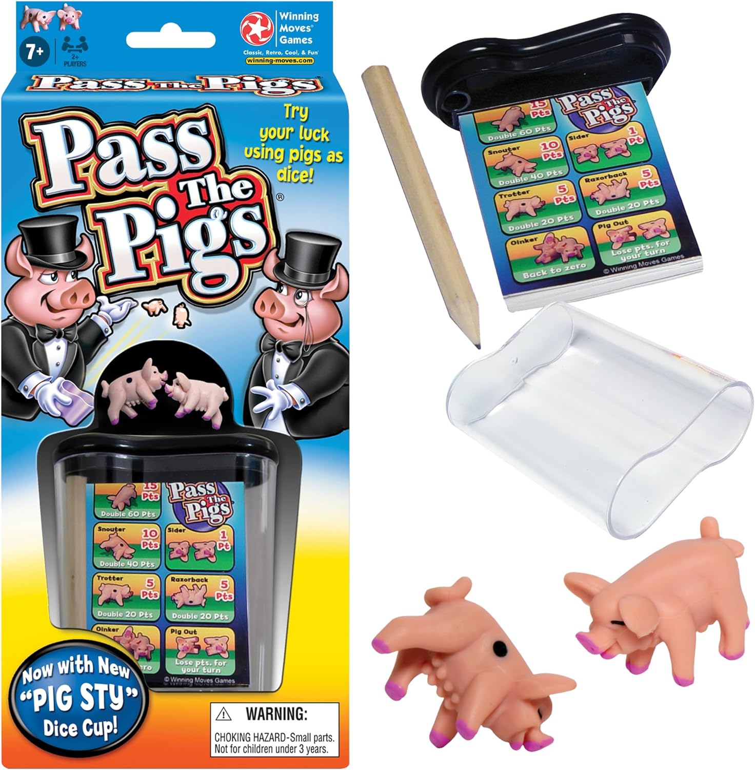Pass the Pigs® Game By Winning Moves | 9.5" x 2.5" x 6"