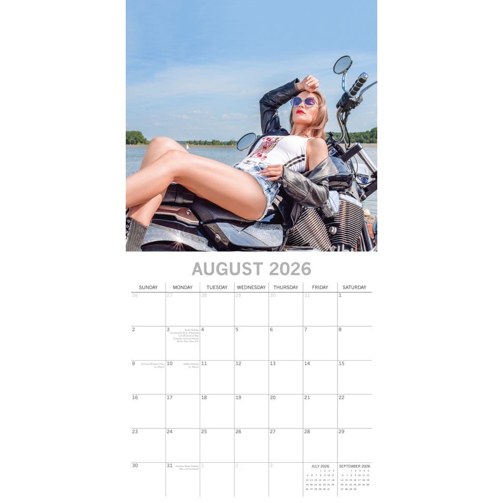 Biker Babes 2026 Wall Calendar Third Alternate Image
