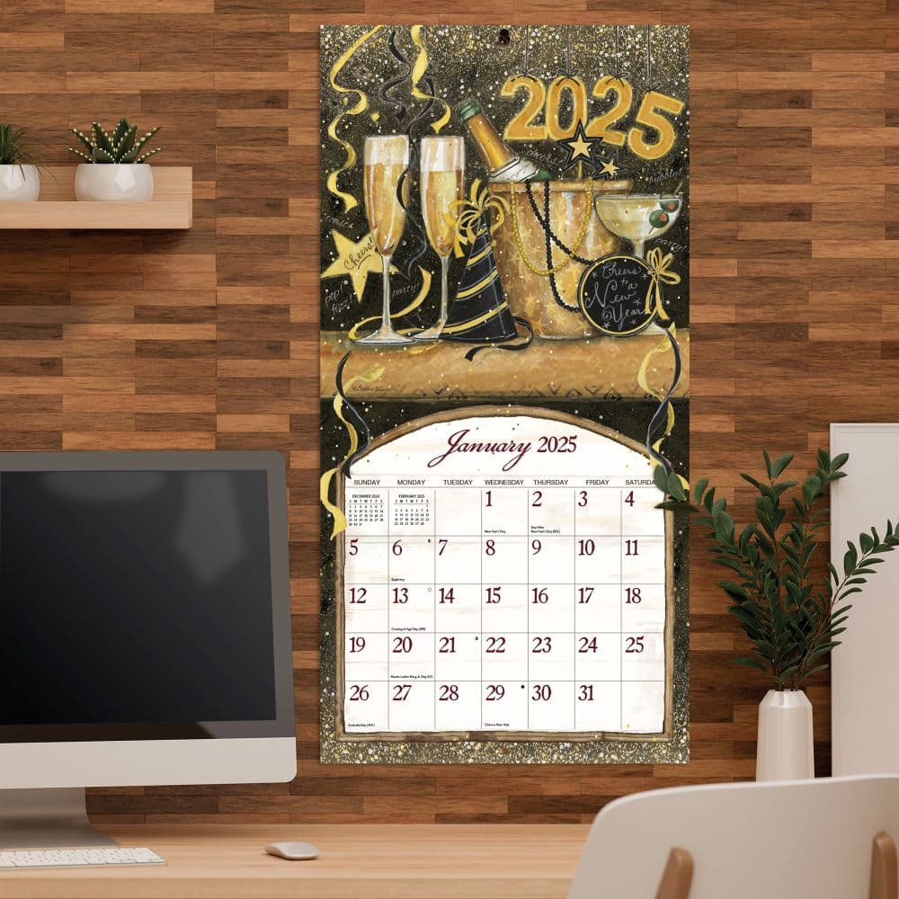 Wine Cellar by Susan Winget 2025 Wall Calendar Third Alternate Image width=&quot;1000&quot; height=&quot;1000&quot;