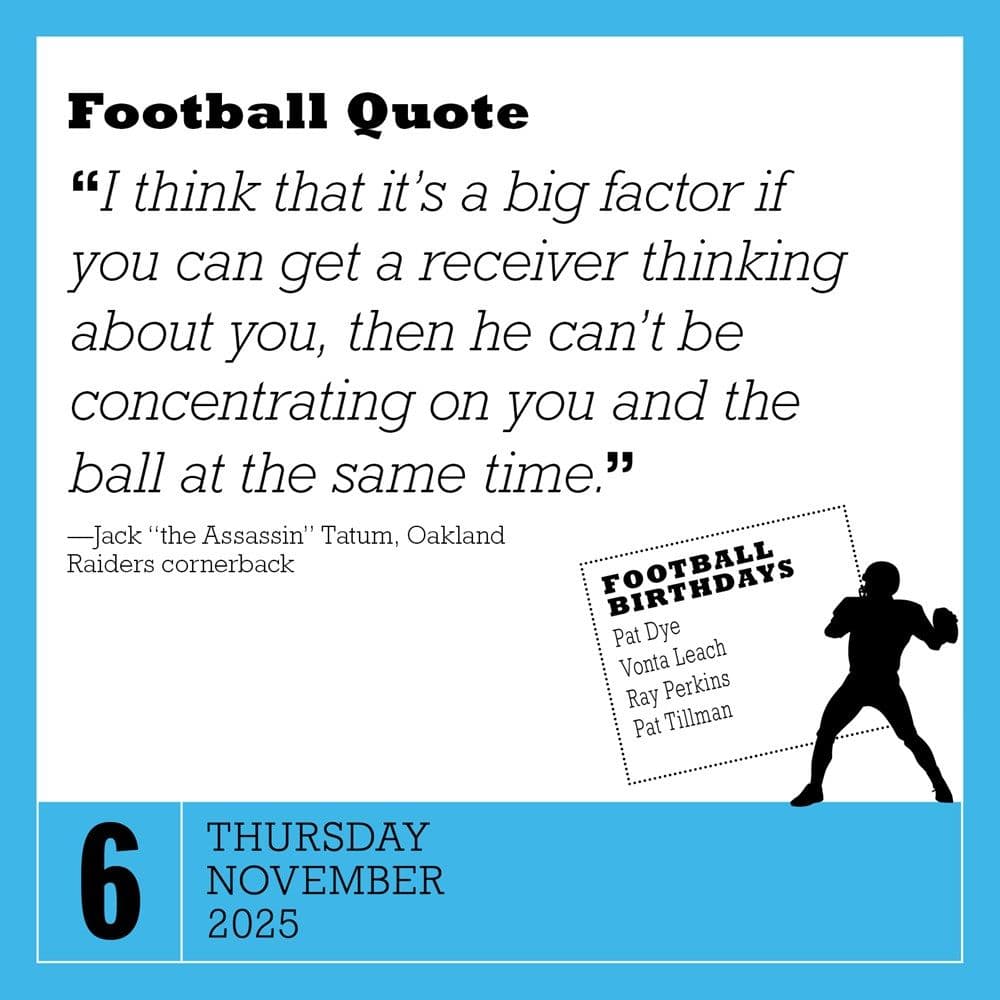 Football Trivia 2025 Desk Calendar Third Alternate Image width=&quot;1000&quot; height=&quot;1000&quot;