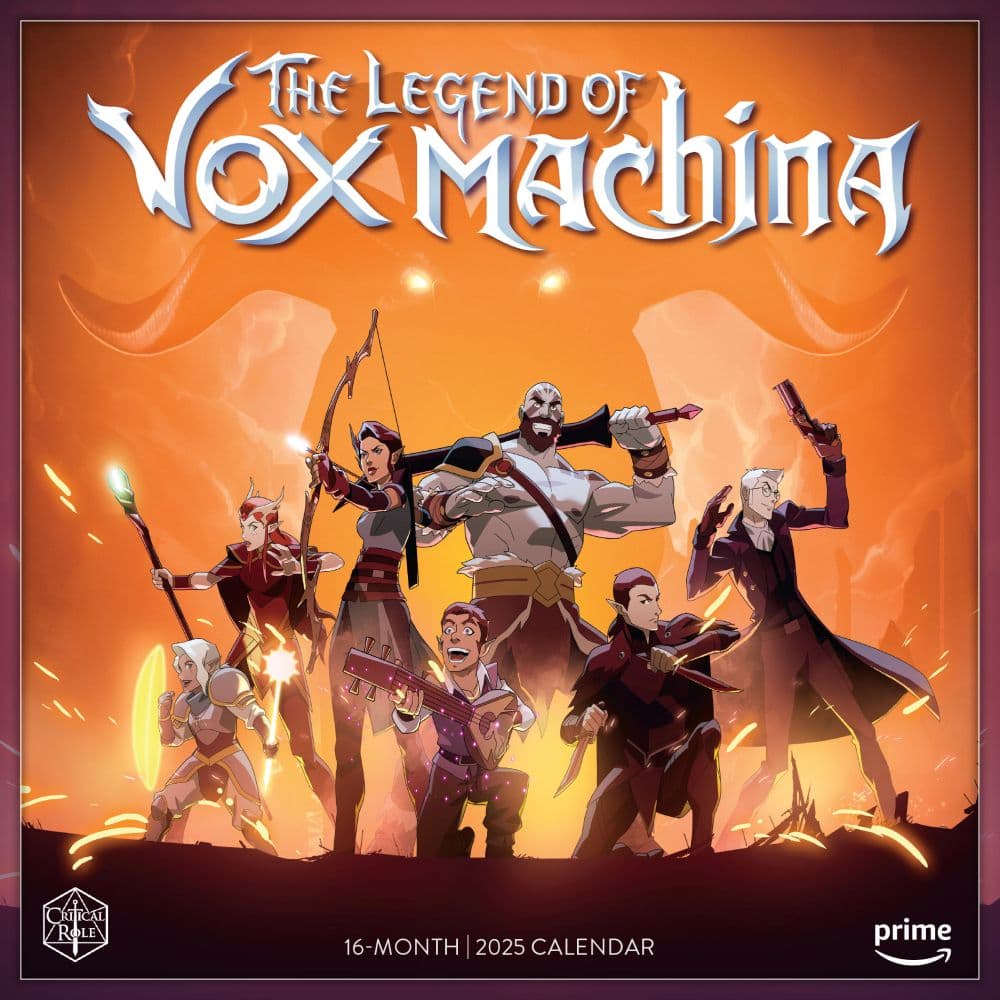 Legend Of Vox Machina 2025 Wall Calendar Main Product Image width=&quot;1000&quot; height=&quot;1000&quot;