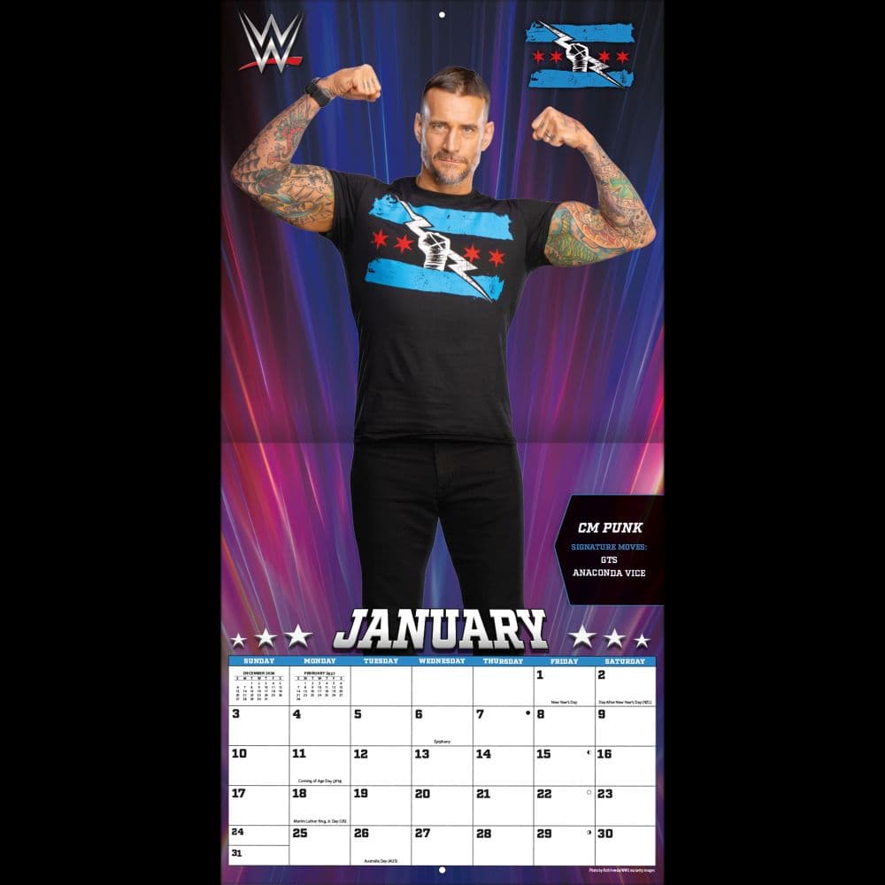 WWE Superstars 2027 Wall Calendar Third Alternate Image