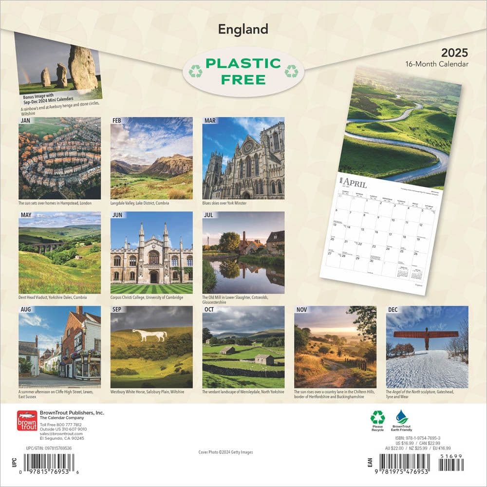 England 2025 Wall Calendar First Alternate Image width=&quot;1000&quot; height=&quot;1000&quot;