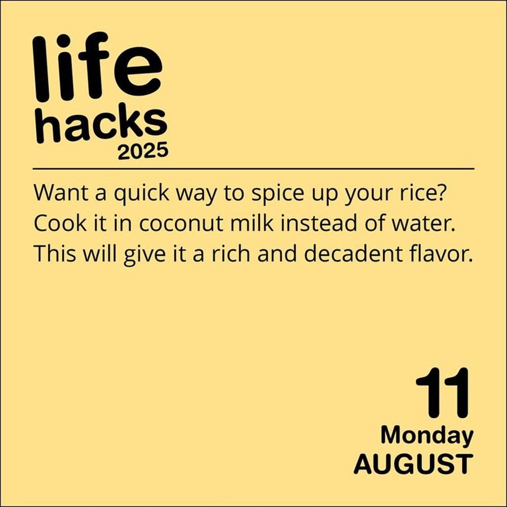 Life Hacks 2025 Desk Calendar Fourth Alternate Image width=&quot;1000&quot; height=&quot;1000&quot;