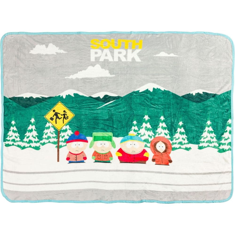 South Park Bus Stop Fleece Throw Main Product Image