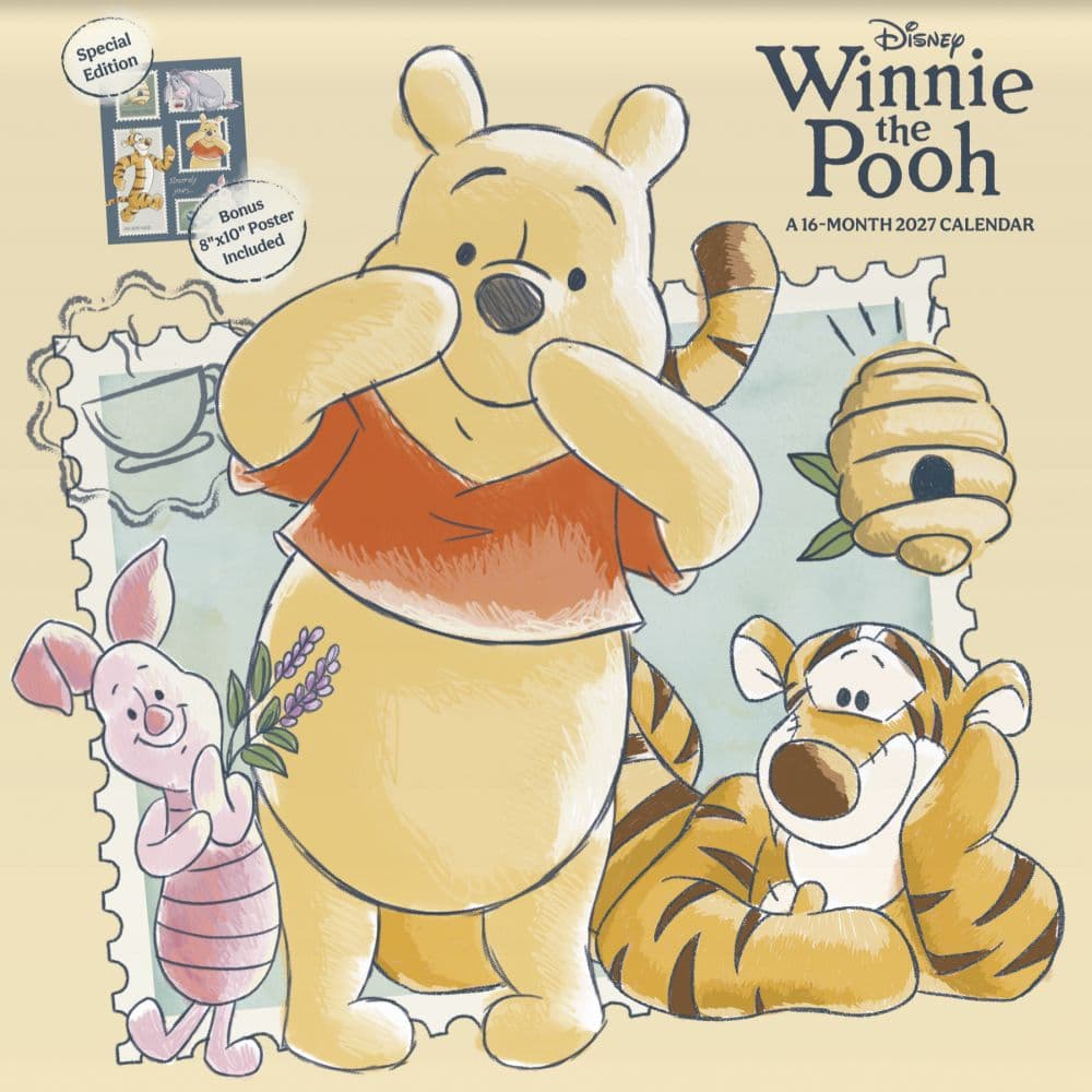 Winnie The Pooh Exclusive with Bonus Print 2027 Wall Calendar