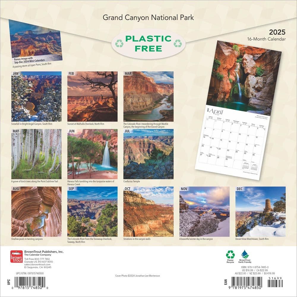 Grand Canyon National Park 2025 Wall Calendar First Alternate Image width=&quot;1000&quot; height=&quot;1000&quot;
