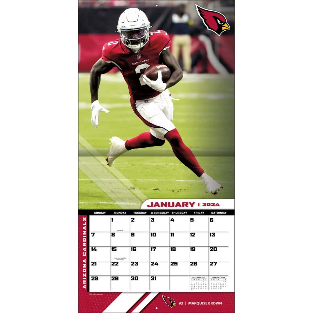 Arizona Cardinals 2024 Mini Wall Calendar - Calendars.com