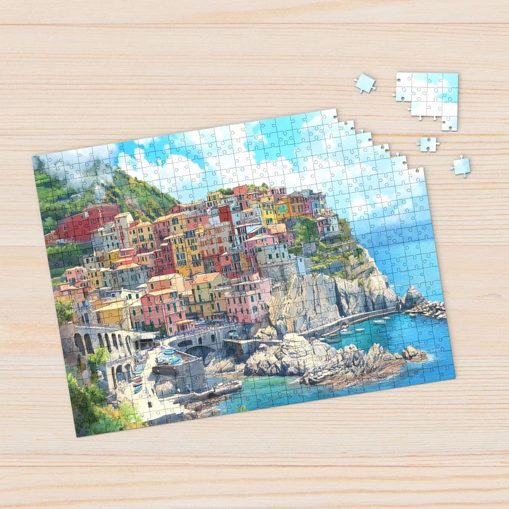 Cinque Terre 1000 Piece Puzzle in work