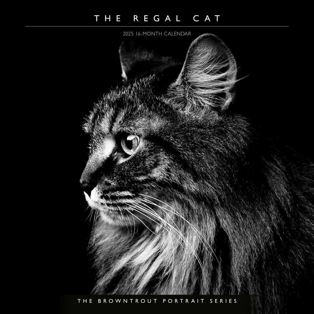 image Cat Regal Portrait Series 2025 Wall Calendar Main Image