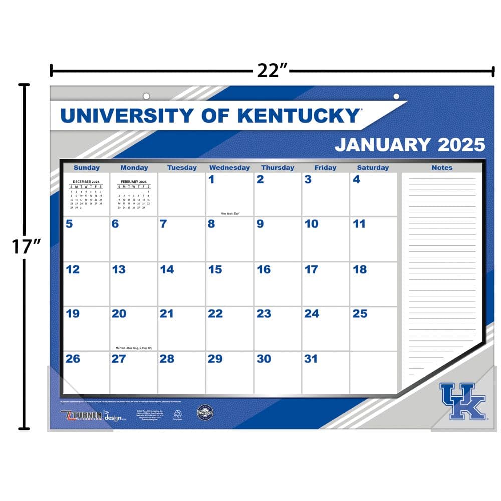 COL Kentucky Wildcats 2025 Desk Pad Fourth Alternate Image width="1000" height="1000"