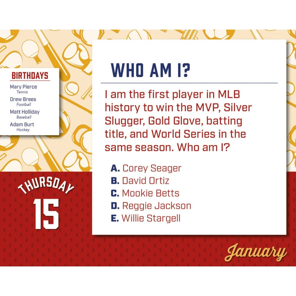 Daily Sports Trivia 2026 Desk Calendar Second Alternate Image