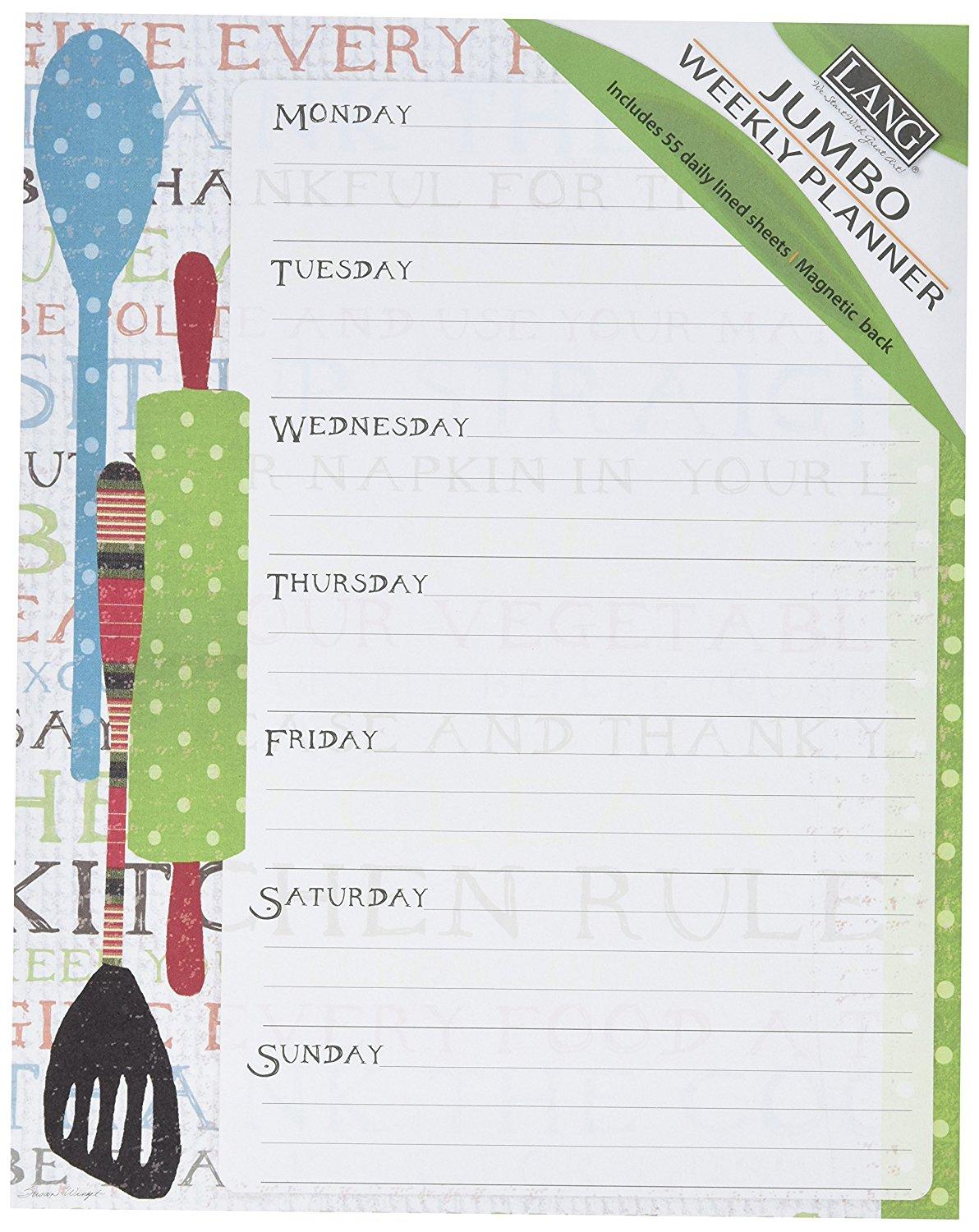 UPC 739744169239 product image for Kitchen Rules Jumbo Weekly Planner by Susan Winget | upcitemdb.com