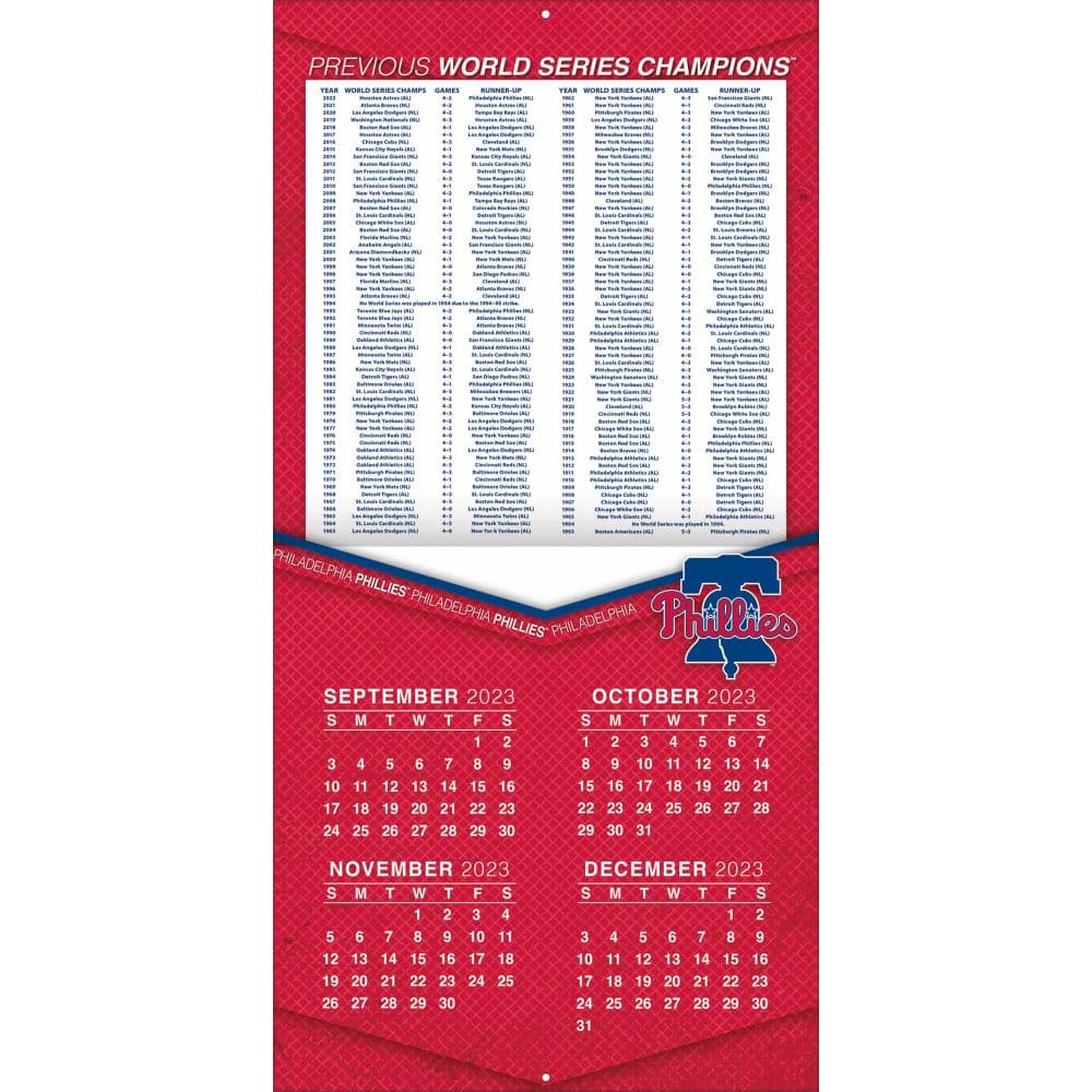 MLB Philadelphia Phillies 2024 Wall Calendar Third Alternate Image width=&quot;1000&quot; height=&quot;1000&quot;