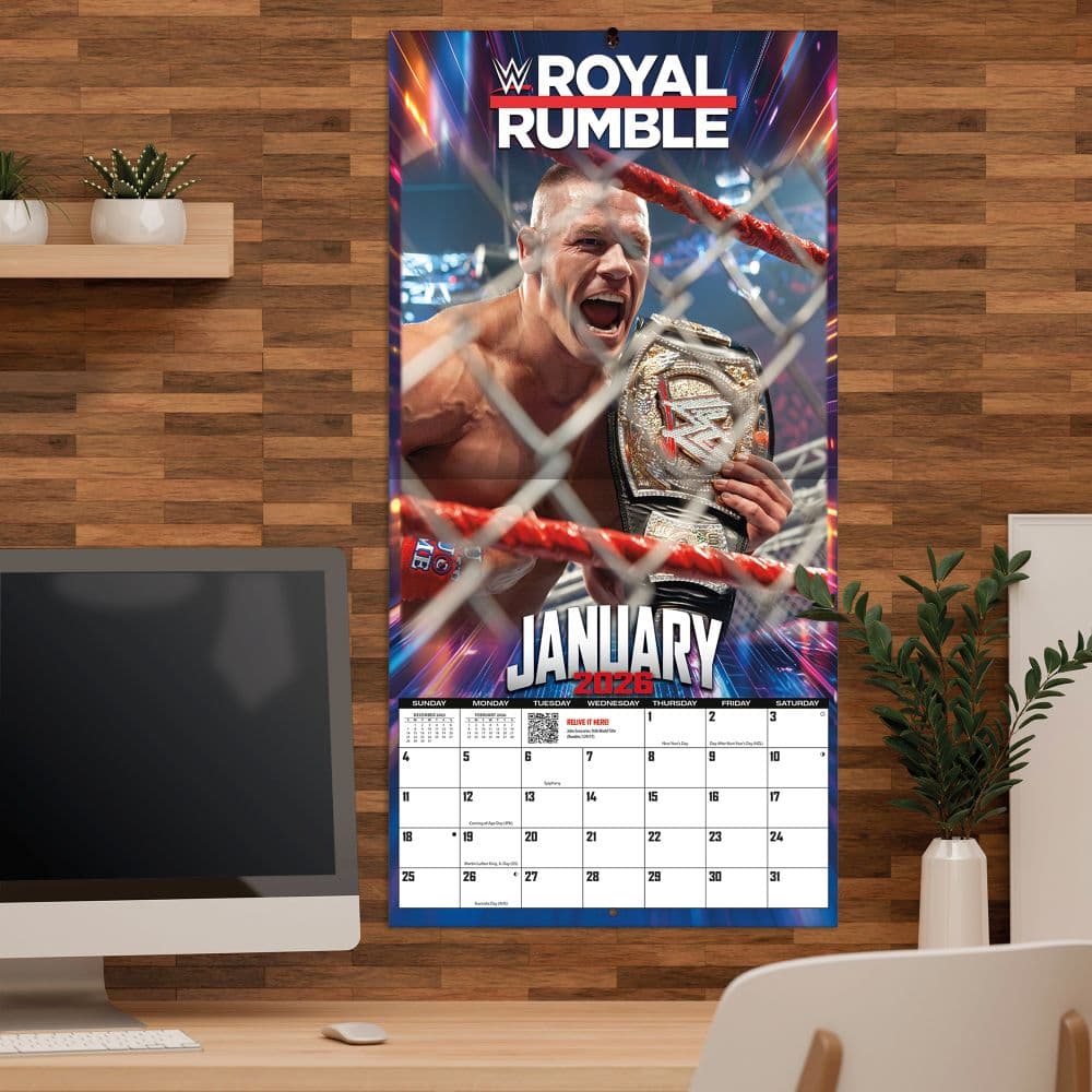 WWE Historical Events 2026 Wall Calendar Fifth Alternate Image