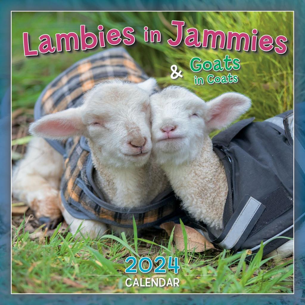 Lambies in Jammies 2024 Mini Wall Calendar Main Image