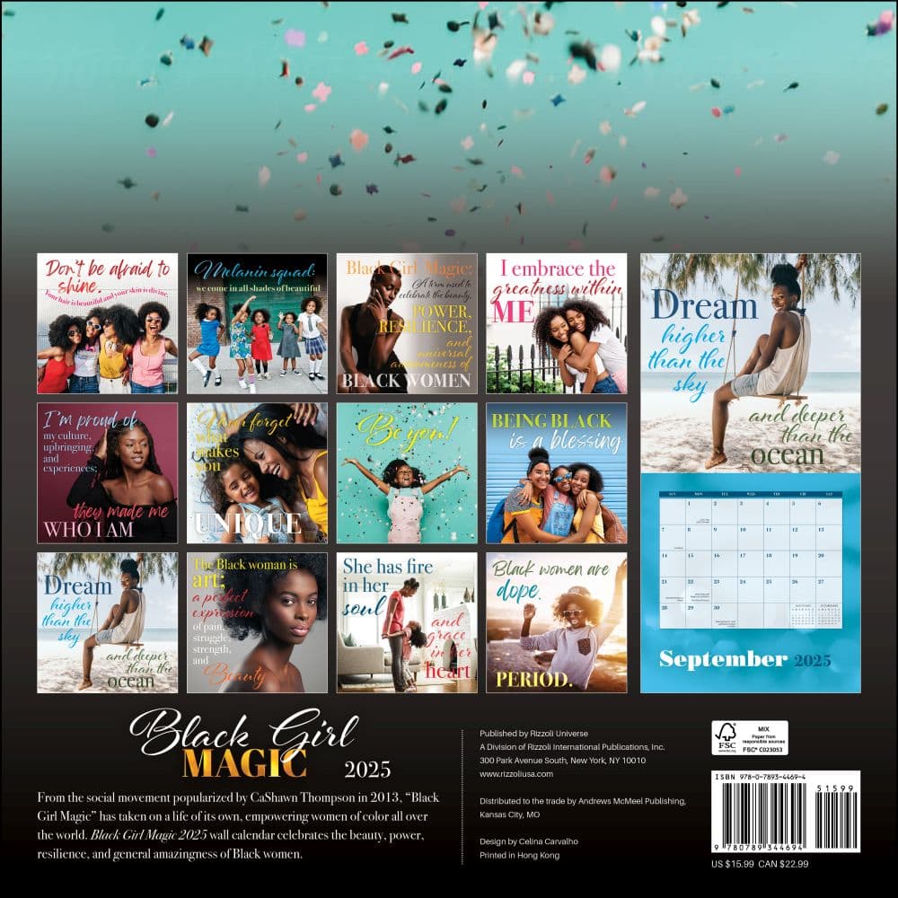 Black Girl Magic 2025 Wall Calendar First Alternate Image width=&quot;1000&quot; height=&quot;1000&quot;