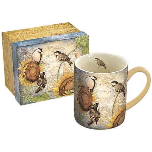 Sunflower Birds Coffee Mug by Susan Winget Main Image