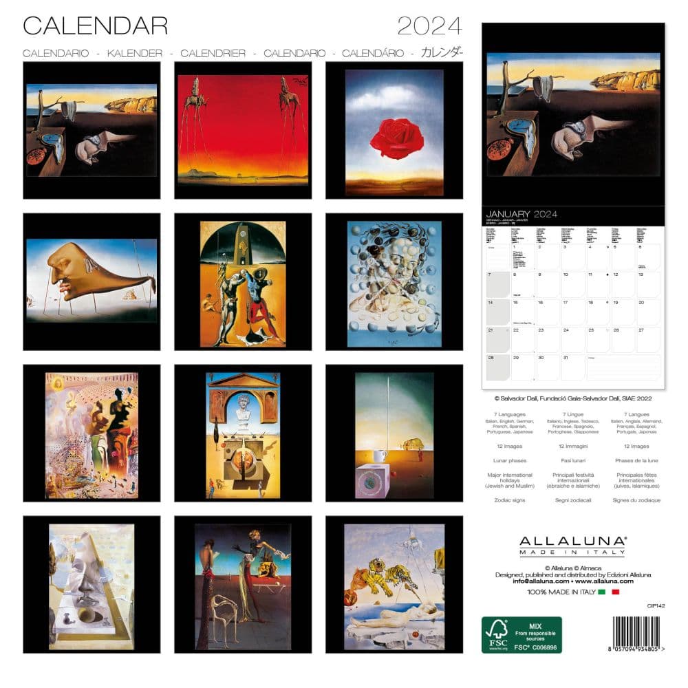 Dali 2024 Wall Calendar