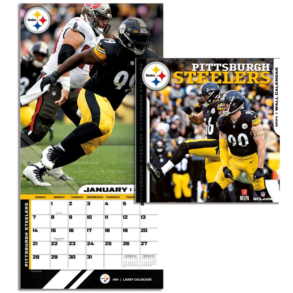 NFL Pittsburgh Steelers 2024 Mini Wall Calendar Third Alternate Image width=&quot;1000&quot; height=&quot;1000&quot;