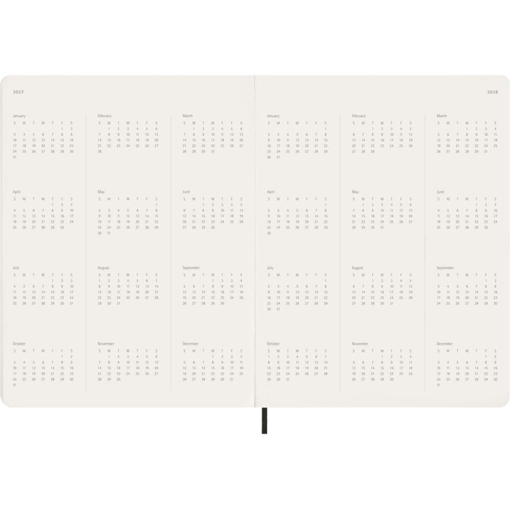 Moleskine Black Soft Cover 2027 Weekly Planner Eighth Alternate Image
