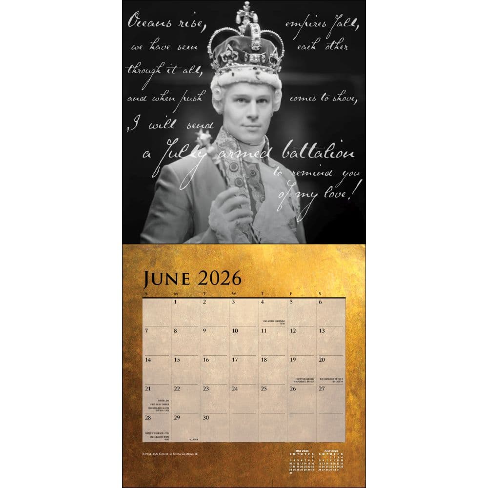 Hamilton 2026 Wall Calendar Third Alternate Image