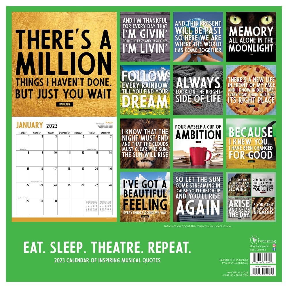 On Broadway 2023 Wall Calendar - Calendars.com