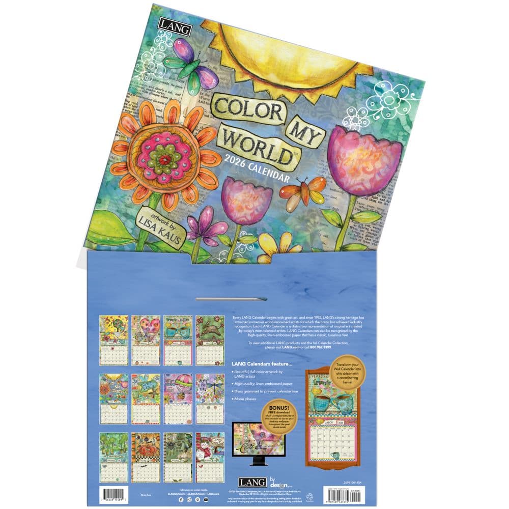 Color My World 2026 Wall Calendar by Lisa Kaus_ALT3