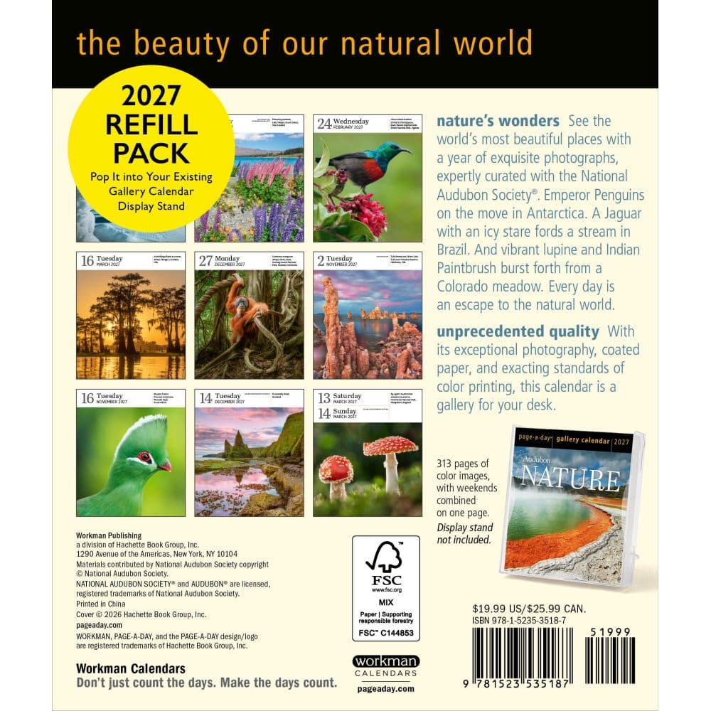 Audubon Nature Page-A-Day Gallery Calendar Refill Pack First Alternate Image
