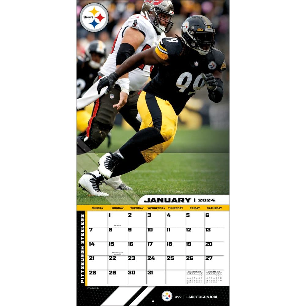 NFL Pittsburgh Steelers 2024 Mini Wall Calendar Second Alternate Image width=&quot;1000&quot; height=&quot;1000&quot;
