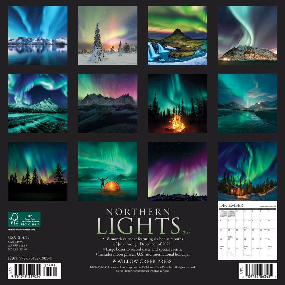 Northern Lights Clifton Park Calendar