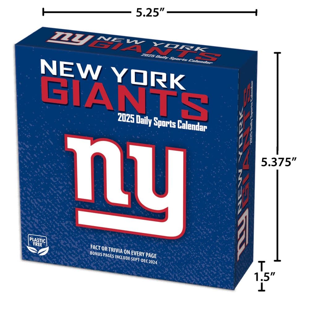 NFL New York Giants 2025 Desk Calendar Fifth Alternate Image