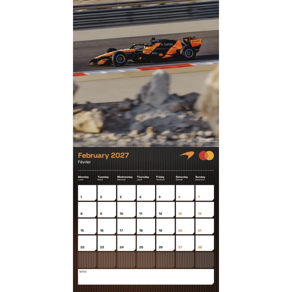 McLaren Racing 2027 Wall Calendar Third Alternate Image