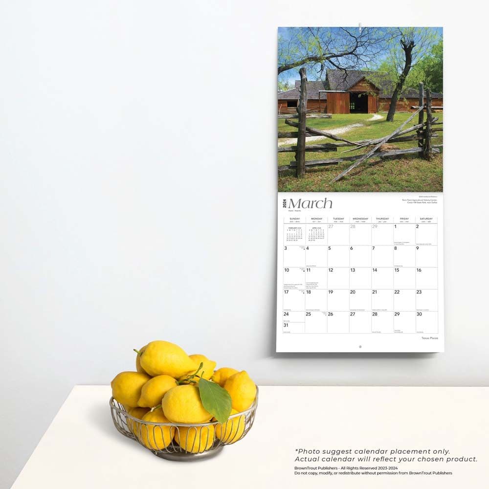 Texas Places 2024 Wall Calendar Third Alternate  Image width=&quot;1000&quot; height=&quot;1000&quot;
