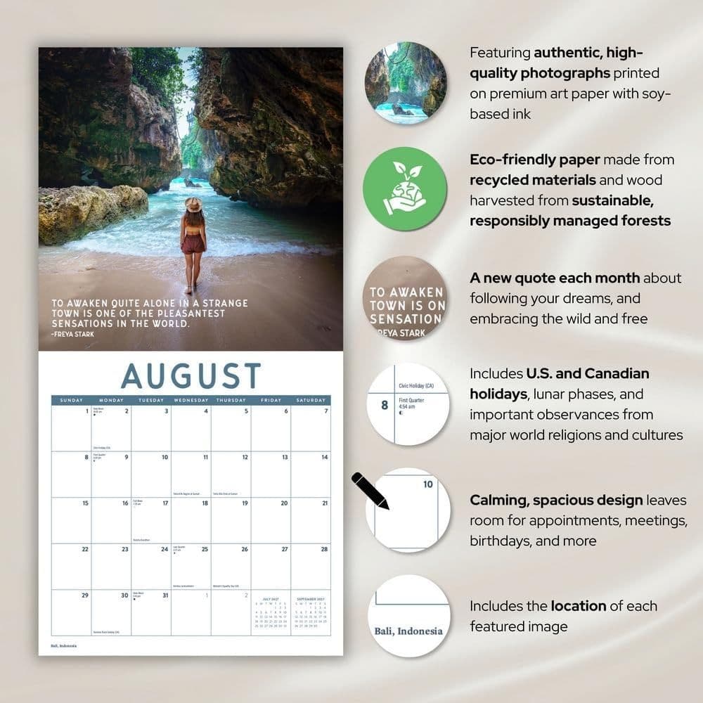 Wanderlust 2027 Wall Calendar Sixth Alternate Image