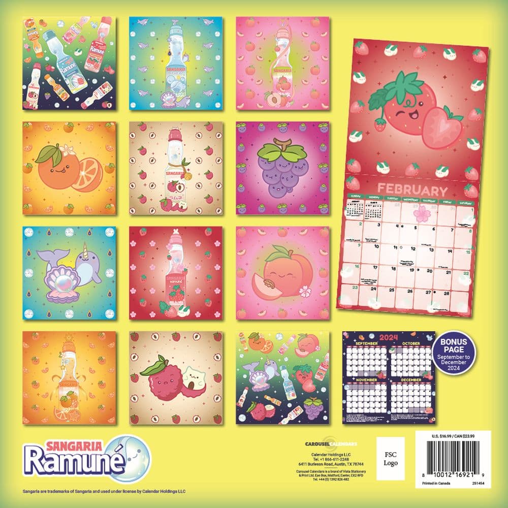 Ramune Sangaria 2025 Wall Calendar Alt1