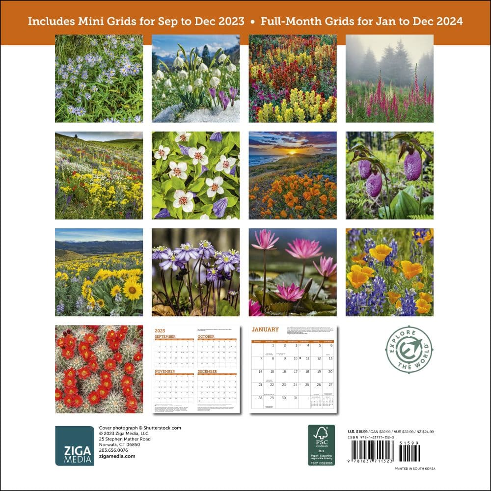 Wildflowers 2024 Wall Calendar First Alternate Image width=&quot;1000&quot; height=&quot;1000&quot;