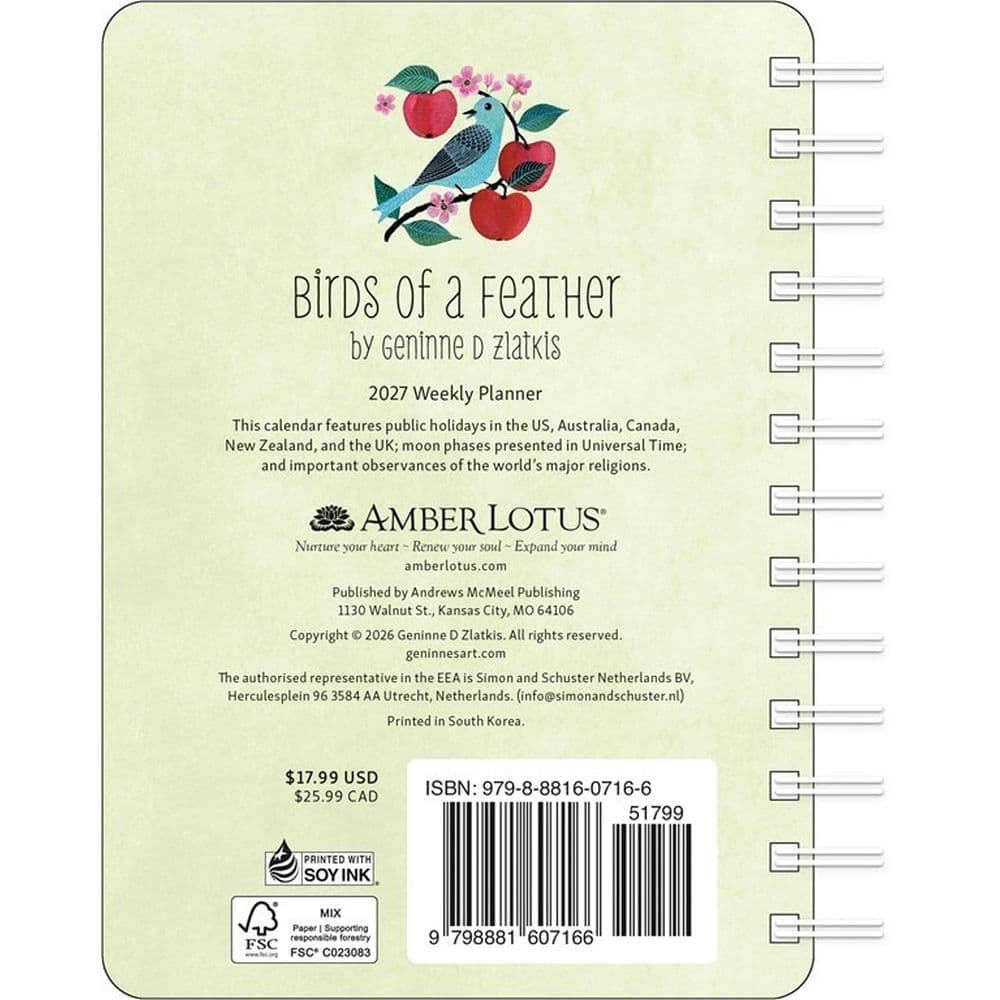 Birds of a Feather 2027 Weekly Planner Seventh Alternate Image