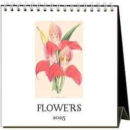 Flowers 2025 Desk Calendar