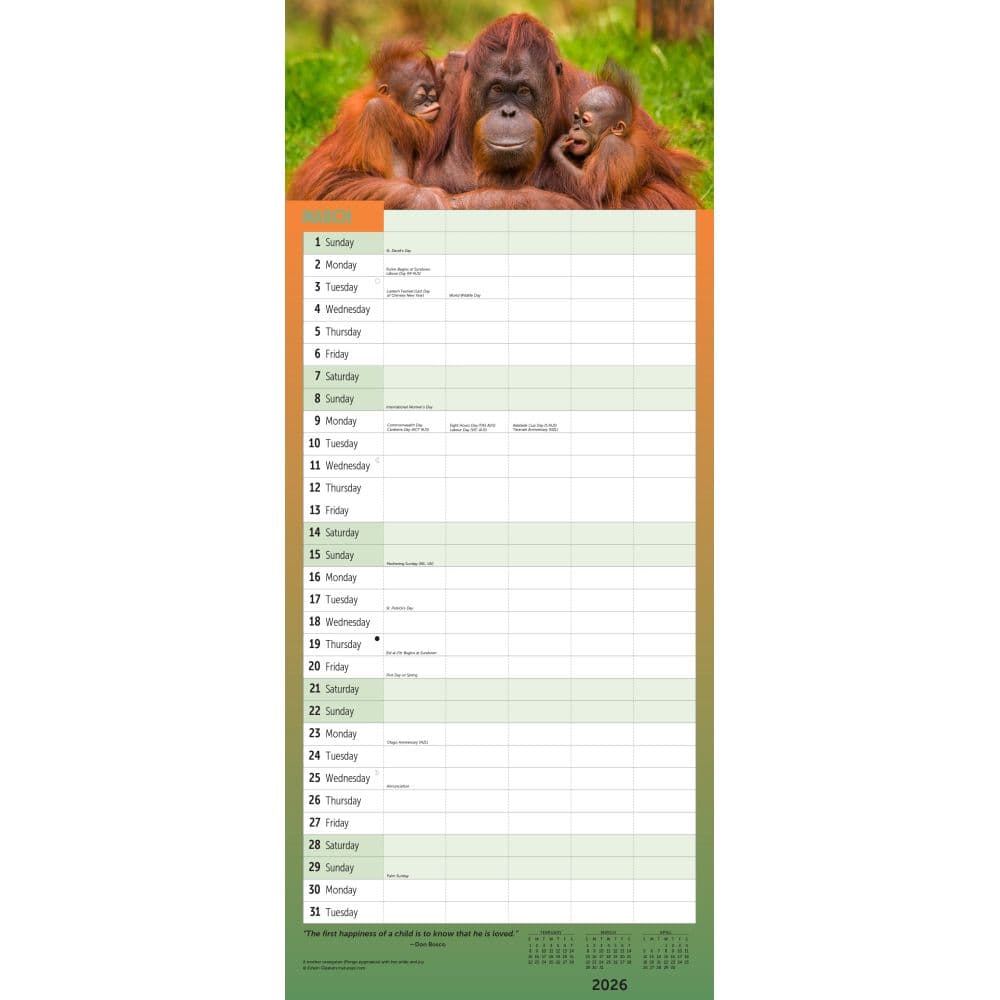 Busy Family 2026 Wall Calendar Third Alternate Image